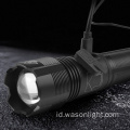 Penjual Terbaik Lumens High Hidy Compact Outdoor Waterproof USB-C Senter Rechargeable 5 Mode Genggam XHP50 Torch